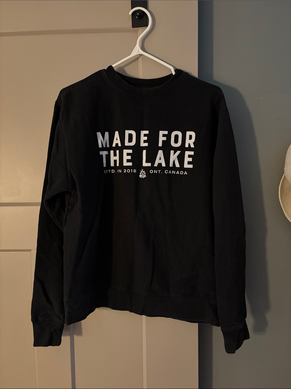 Made For The Lake Black Crewneck Sweatshirt